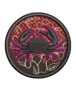 CRAB PATCH EMBROIDERY DESIGN